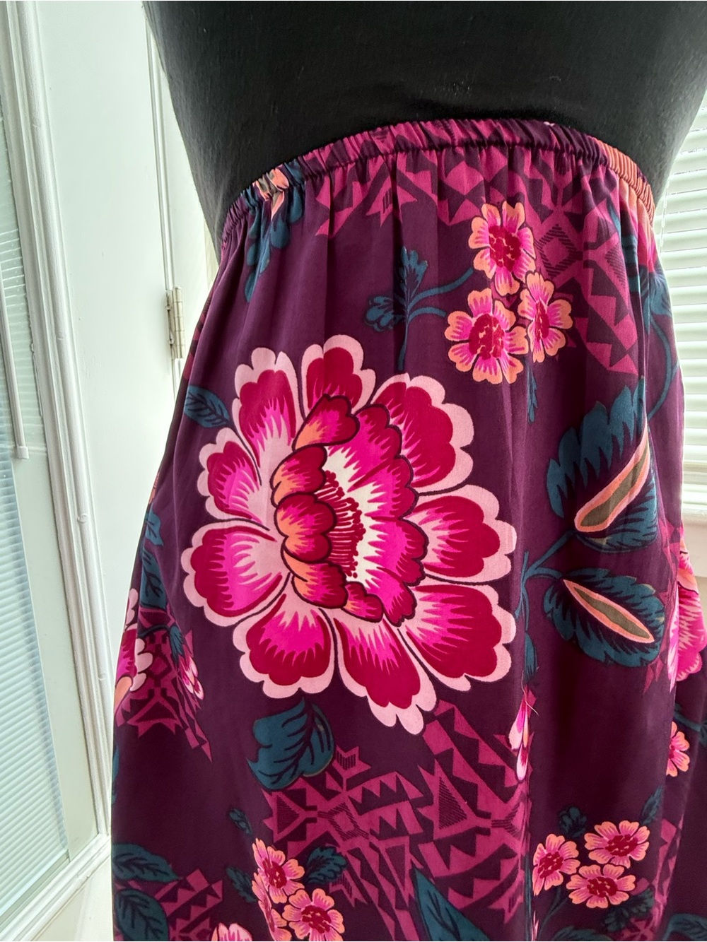 Roxy Floral Mini Dress / Tunic Top - Picture 8 of 10